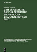 Salomon |  Gibt es Gesteine, die für bestimmte Erdperioden charakteristisch sind? | Buch |  Sack Fachmedien