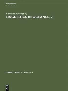 Bowen |  Linguistics in Oceania, 2 | Buch |  Sack Fachmedien
