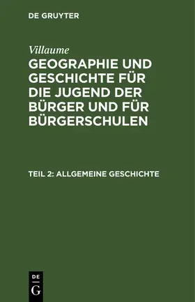 Villaume |  Allgemeine Geschichte | Buch |  Sack Fachmedien