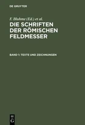Bluhme / Rudorff / Lachmann |  Texte und Zeichnungen | Buch |  Sack Fachmedien