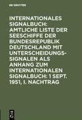  1 Sept. 1951, I. Nachtrag | Buch |  Sack Fachmedien