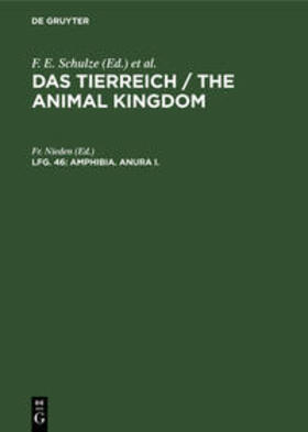 Nieden | Amphibia. Anura I. | Buch | 978-3-11-106893-0 | sack.de
