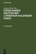 Kürschner |  1924 | Buch |  Sack Fachmedien