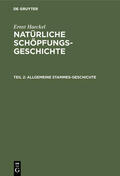 Haeckel |  Allgemeine Stammes-Geschichte | Buch |  Sack Fachmedien