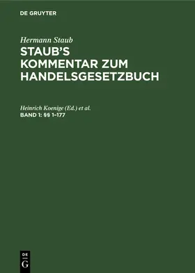 Koenige / Bondi / Pinner |  §§ 1-177 | Buch |  Sack Fachmedien