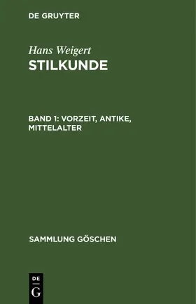 Weigert |  Vorzeit, Antike, Mittelalter | Buch |  Sack Fachmedien