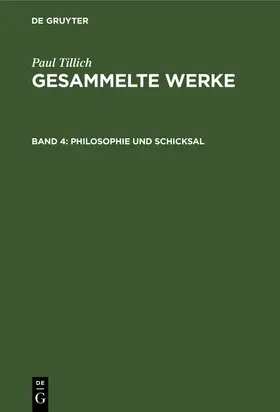 Tillich / Albrecht |  Philosophie und Schicksal | Buch |  Sack Fachmedien