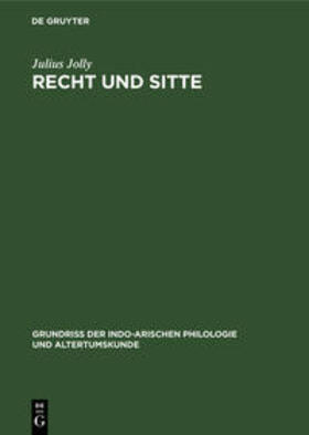 Jolly | Recht und Sitte | Buch | 978-3-11-107994-3 | sack.de