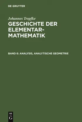 Tropfke / Vogel / Reich |  Analysis, analytische Geometrie | Buch |  Sack Fachmedien