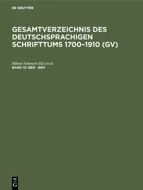 Gorzny / Schmuck |  Beb - Beh | Buch |  Sack Fachmedien