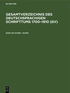 Geils / Schmuck / Gorzny | Schmie - Schom | Buch | 978-3-11-108612-5 | sack.de