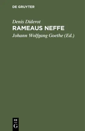 Diderot / Goethe |  Rameau's Neffe | Buch |  Sack Fachmedien