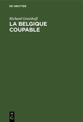Grasshoff |  La Belgique coupable | Buch |  Sack Fachmedien