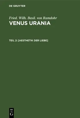 Ramdohr |  [Aesthetik der Liebe] | Buch |  Sack Fachmedien