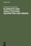 Joachimsthal |  Elemente der analytischen Geometrie der Ebene | Buch |  Sack Fachmedien