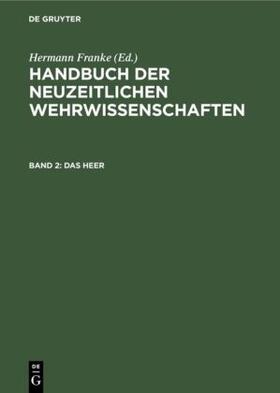 Franke |  Das Heer | Buch |  Sack Fachmedien