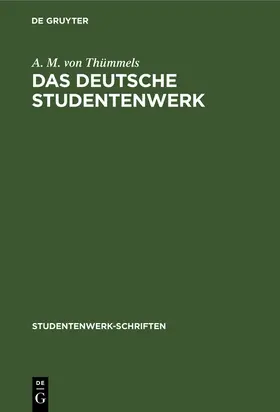 Thümmels | Das Deutsche Studentenwerk | Buch | 978-3-11-115379-7 | www.sack.de