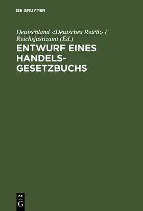  Entwurf eines Handelsgesetzbuchs | Buch |  Sack Fachmedien
