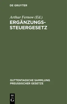 Fernow |  Ergänzungssteuergesetz | Buch |  Sack Fachmedien