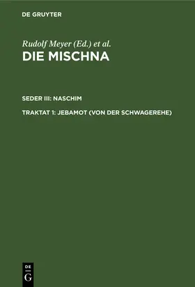 Meyer / Rost / Rengstorf |  Jebamot (Von der Schwagerehe) | Buch |  Sack Fachmedien