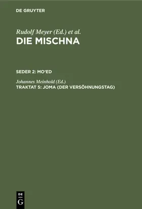 Meinhold |  Joma (Der Versöhnungstag) | Buch |  Sack Fachmedien