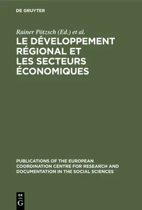 Pötzsch / Voigt |  Le développement régional et les secteurs économiques | Buch |  Sack Fachmedien