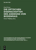 Ernst / Wülfing |  Die optischen Eigenschaften des Andesins von Bodenmais | Buch |  Sack Fachmedien