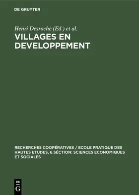 Desroche / Rambaud |  Villages en developpement | Buch |  Sack Fachmedien