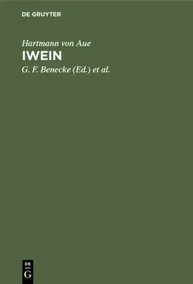 Aue / Lachmann / Benecke |  Iwein | Buch |  Sack Fachmedien
