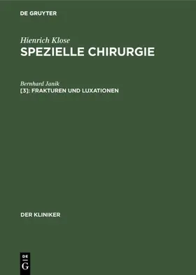 Janik |  Frakturen und Luxationen | Buch |  Sack Fachmedien
