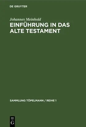 Meinhold | Einführung in das Alte Testament | Buch | 978-3-11-119301-4 | www.sack.de