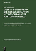 Hachenburg / Barz / Behrens |  Gesetzestexte (einschließl. Ausland), Allgemeine Einleitung, §§ 1¿12 | Buch |  Sack Fachmedien