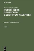 Schuder / Kürschner |  N - Z und Register | Buch |  Sack Fachmedien