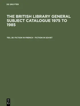  Fiction in French - Fiction in Soviet | Buch |  Sack Fachmedien