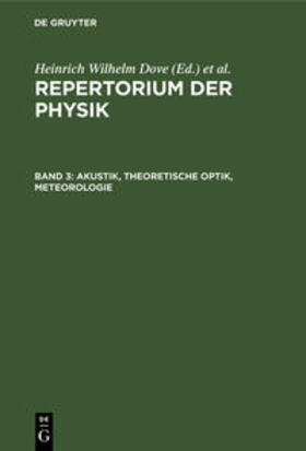 Moser / Dove | Akustik, Theoretische Optik, Meteorologie | Buch | 978-3-11-120594-6 | sack.de