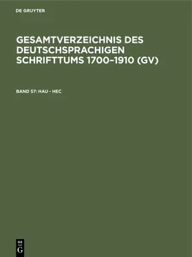 Schmuck / Gorzny / Geils | Hau - Hec | Buch | 978-3-11-120733-9 | www.sack.de