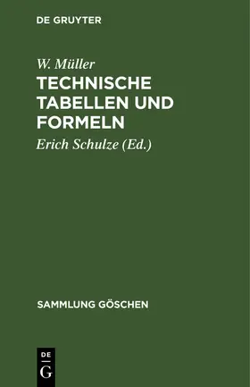 Müller / Schulze |  Technische Tabellen und Formeln | Buch |  Sack Fachmedien