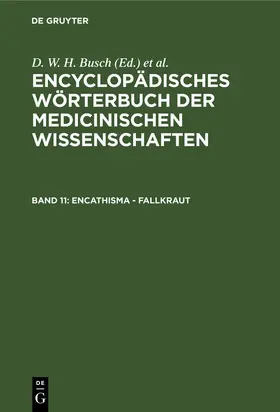 Busch / Hufeland / Gräfe |  Encathisma - Fallkraut | Buch |  Sack Fachmedien