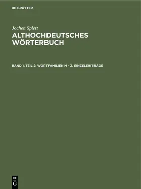 Splett |  Wortfamilien M - Z. Einzeleinträge | Buch |  Sack Fachmedien