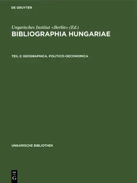Geographica. Politico-oeconomica | Buch | 978-3-11-123396-3 | www.sack.de