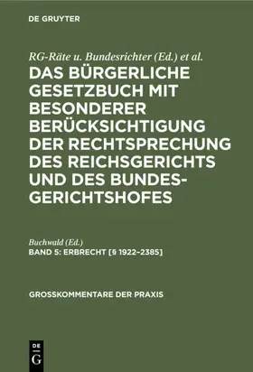 Buchwald |  Erbrecht [§ 1922-2385] | Buch |  Sack Fachmedien