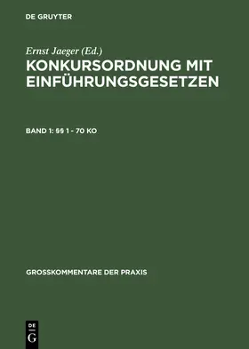 Lent |  §§ 1 - 70 KO | Buch |  Sack Fachmedien