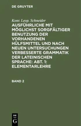 Schneider |  Elementarlehre | Buch |  Sack Fachmedien