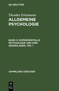 Erissmann |  Experimentelle Psychologie und ihre Grundlagen, Teil 1 | Buch |  Sack Fachmedien