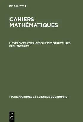 Exercices corrigés sur des structures élementaires | Buch | 978-3-11-124129-6 | www.sack.de