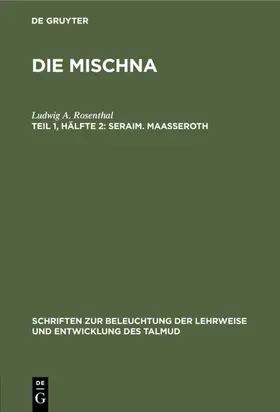Rosenthal |  Seraim. Maaßeroth | Buch |  Sack Fachmedien