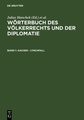 Strupp / Hatschek | Aachen - Lynchfall | Buch | 978-3-11-124487-7 | sack.de