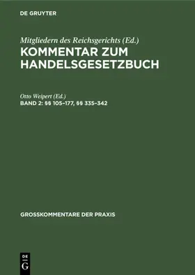 Weipert |  §§ 105-177, §§ 335-342 | Buch |  Sack Fachmedien