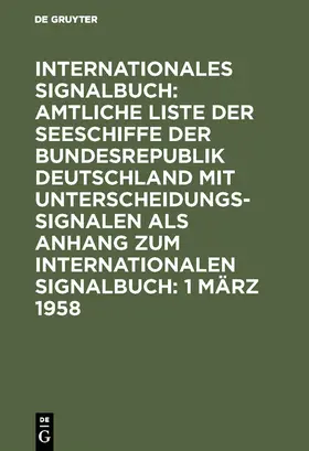 1 März 1958 | Buch |  Sack Fachmedien