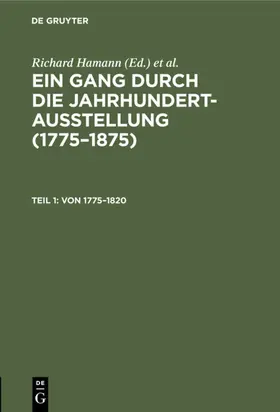 Hamann |  Von 1775-1820 | Buch |  Sack Fachmedien